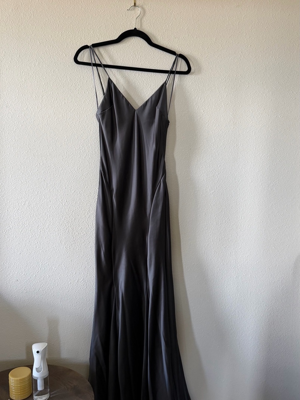 NEW WITH TAGS Zara Charcoal Satin Dress